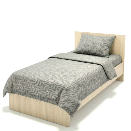 КПБ 1,5 сп, бязь 140г/м² Серый (наволочка 50х70)